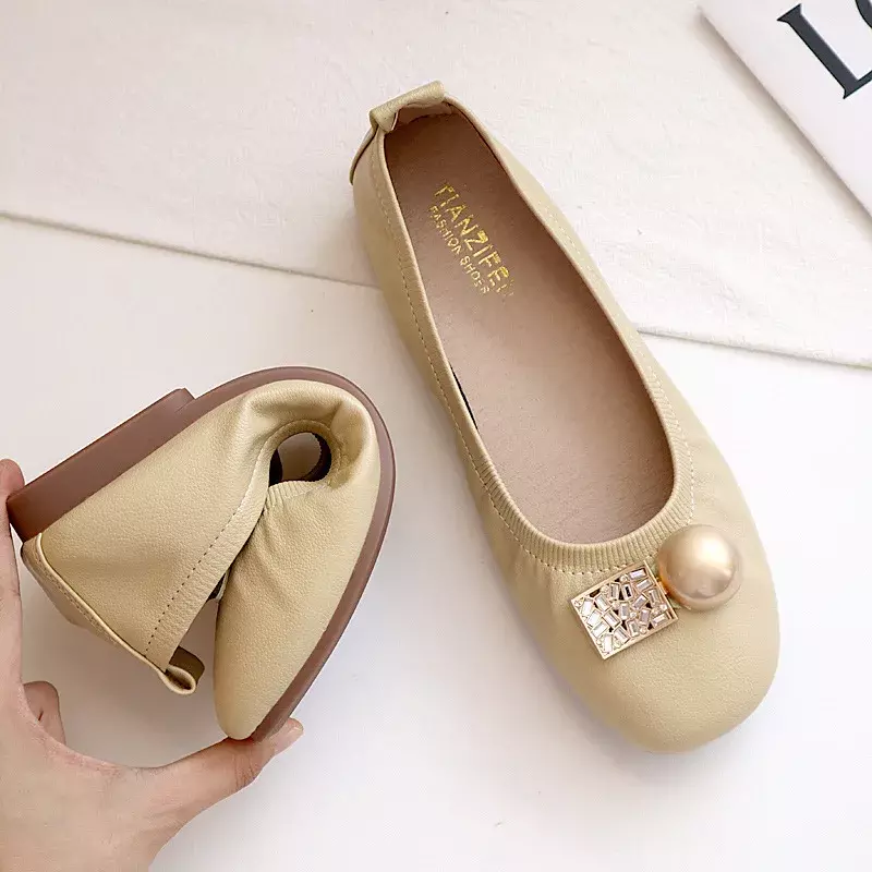 New Summer Flat Bottom Soft Sole Shoes Shallow Mouthed Square Toe Bow Fashion Casual Outwear Sandal
