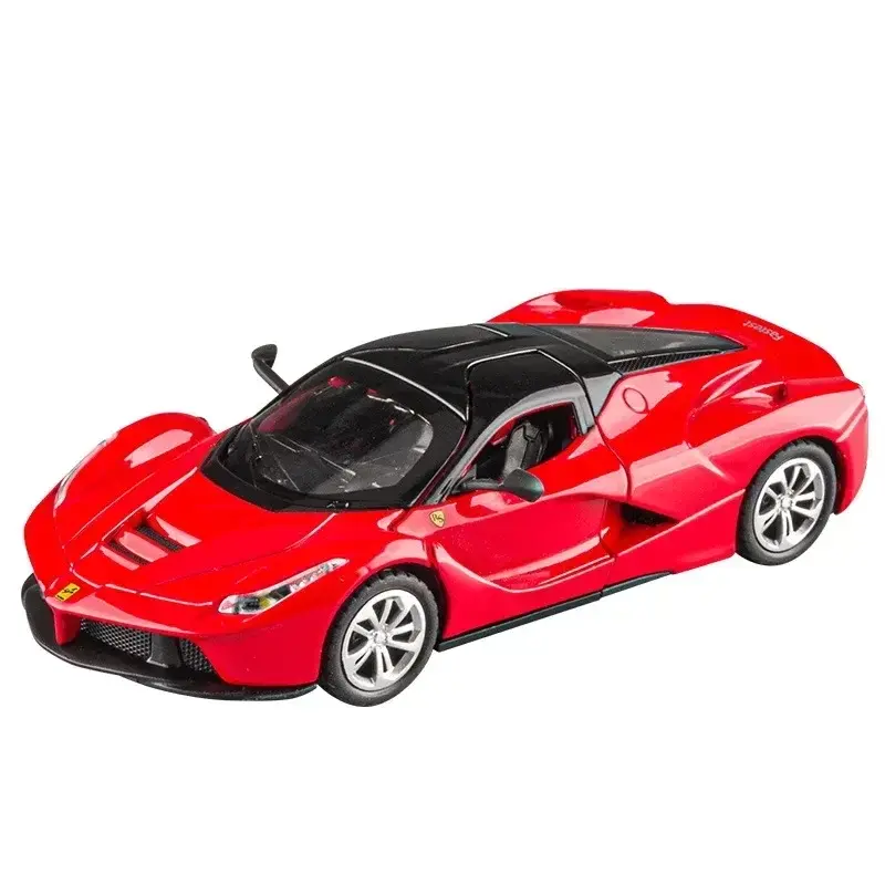Carro conversível Ferrari Laferrari do brinquedo, Diecasts da liga, veículos do brinquedo, som e luz, coleção modelo do carro, novo, 1:36