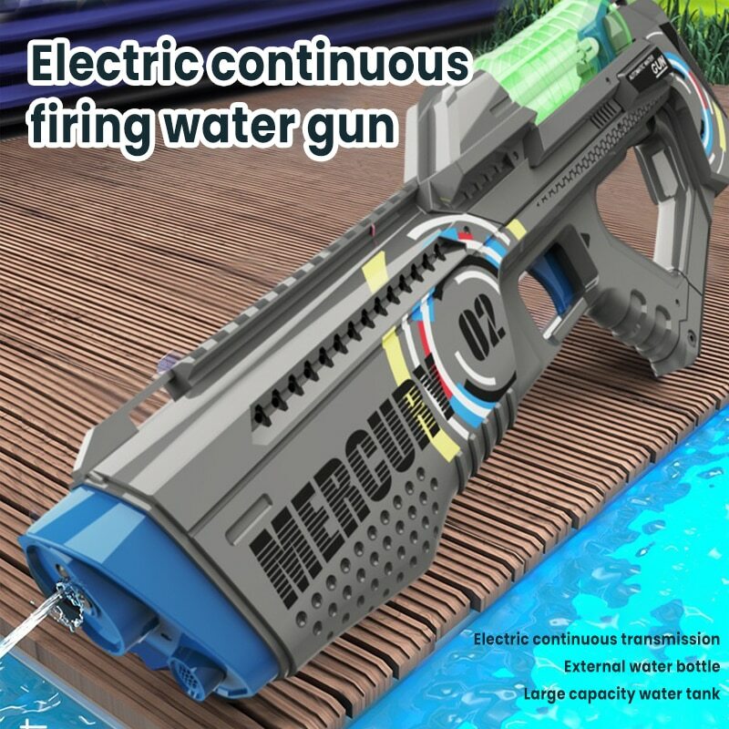 2024 nuova estate pistola Blaster ad acqua luminosa completamente automatica, pistola ad acqua a sparo continuo elettrico, giocattolo da piscina per regalo ragazzo bambino adulto