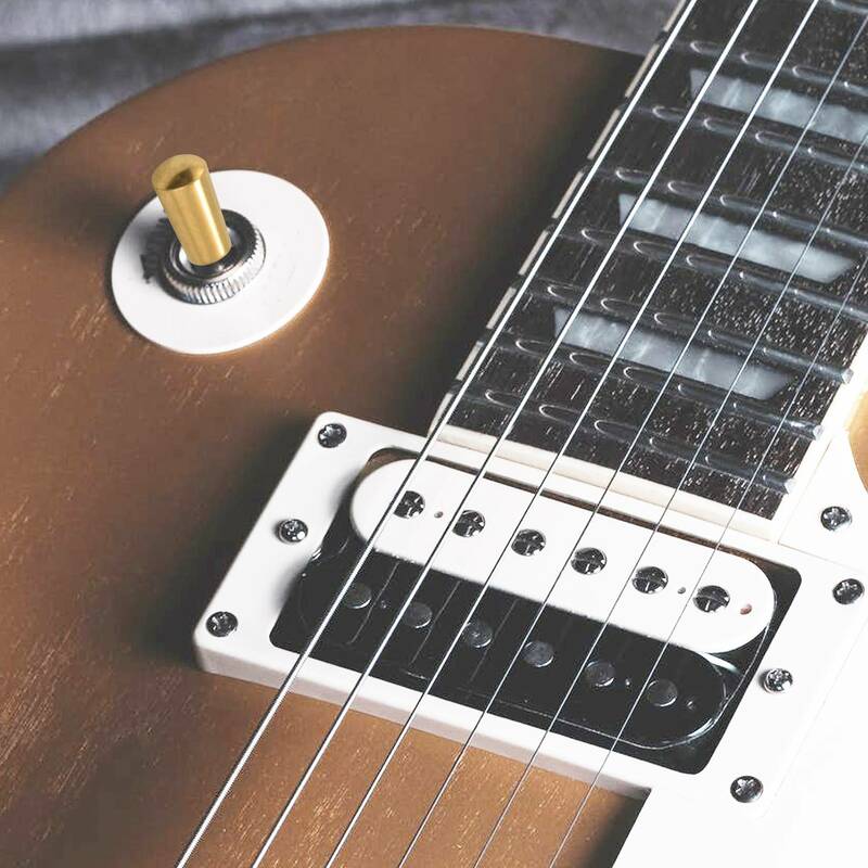 3 buah ujung saklar gitar, 3 cara sakelar Toggle tutup ujung tombol tembaga untuk Lp Epi gitar listrik, emas