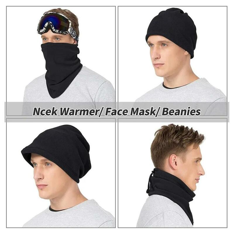 Masker Ski hangat musim dingin, penutup pelindung leher tahan angin luar ruangan berkemah mendaki memancing bersepeda Balaclava uniseks topi syal masker