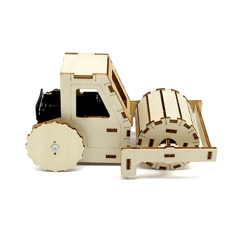 DIY Wooden Toys Road Roller Model For Children Kids  Toy Gift Student Science Project Experimental Kit