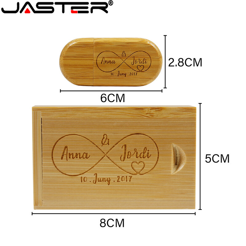 JASTER USB flash drive 128GB Free custom logo Maple wood with box High speed Pen drive 64GB Memory stick Creative gift USB stick