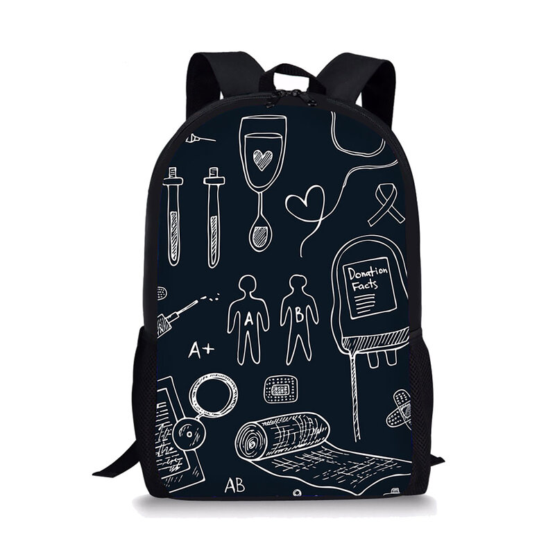 Cute Math 3D Print Backpack, sacos escolares para adolescente, crianças, meninos, meninas, adolescente, saco de livro, crianças, bolsa de ombro, bolsa de viagem