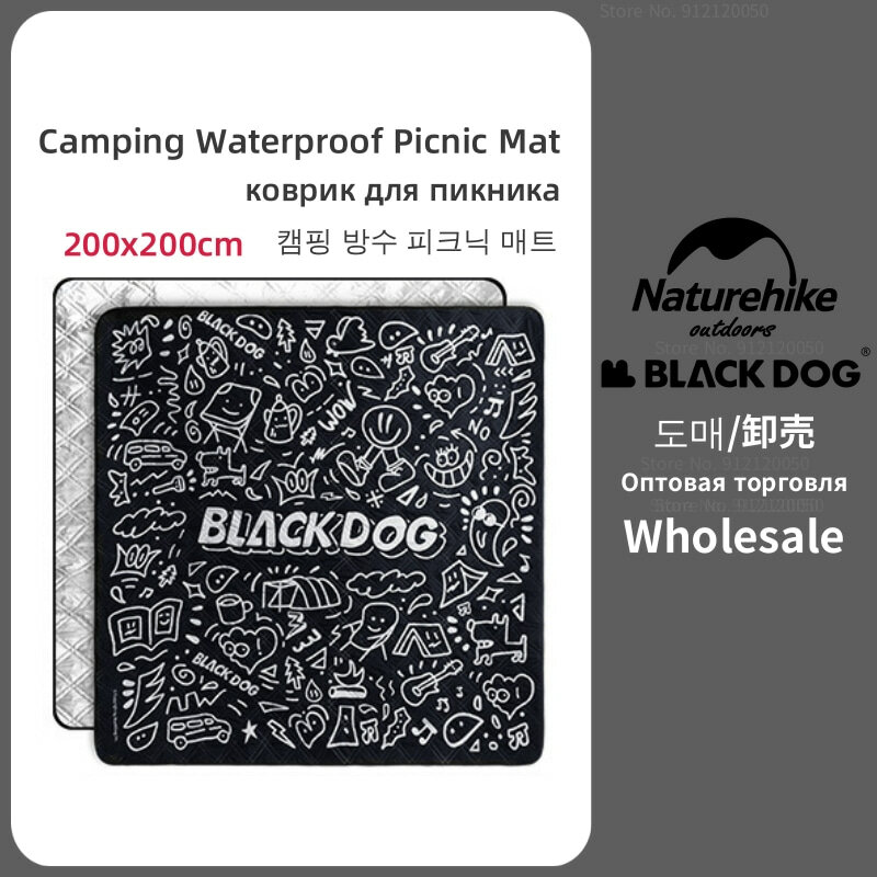Naturehike-Blackdog Nuovo Tappetino da picnic impermeabile Ultraleggero all'aperto portatile pieghevole tappetino a prova di umidità Tappetini da spiaggia più spessi da viaggio
