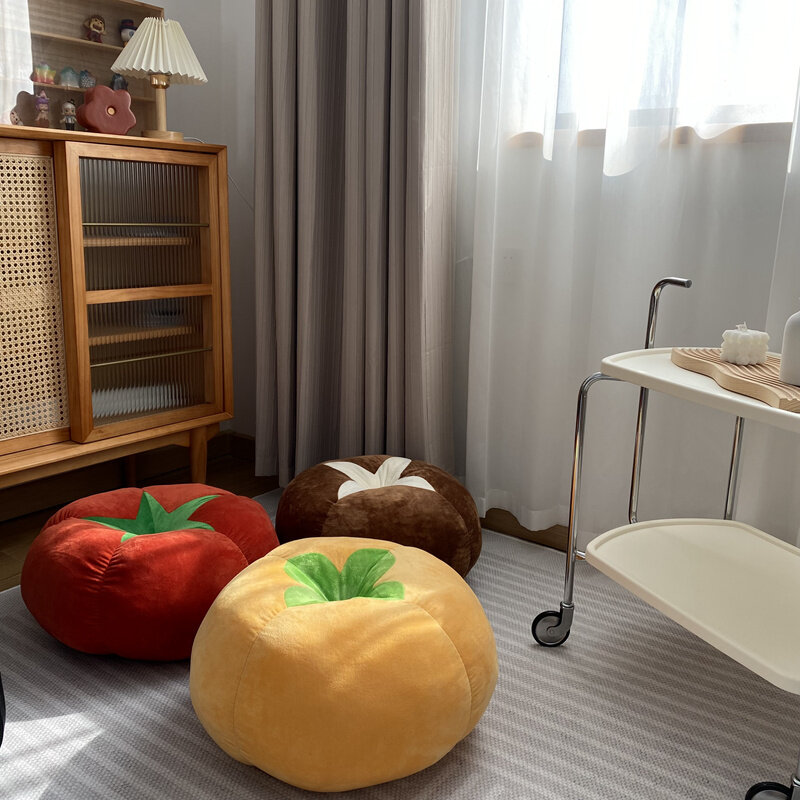 INS creativo pianta farcita peluche cartone animato fungo pomodoro cachi peluche bambola Anime carino Kawaii morbido giocattoli per bambini decorazioni per la casa