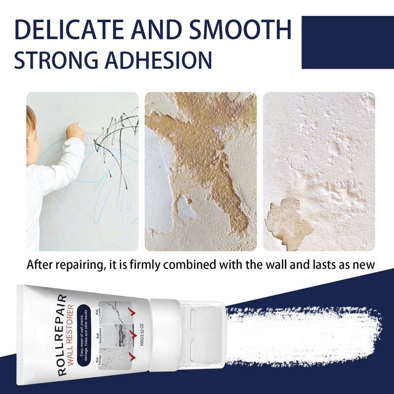 100g White Color Wall Repair Cream Rolling Brush Wall Repair Paste Roller Brush For Small Rolling Brush Wall Latex Paint