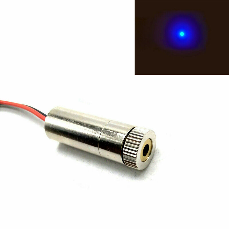Luz azul focalizada 3-5v 12x35mm do ponto do módulo do diodo do laser de 450nm 50mw com motorista dentro