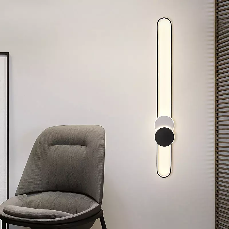 Moderne applique da parete a LED per soggiorno camera da letto scale Loft arredamento d'interni lampade da parete lunghe nordiche corridoio luce corridoio