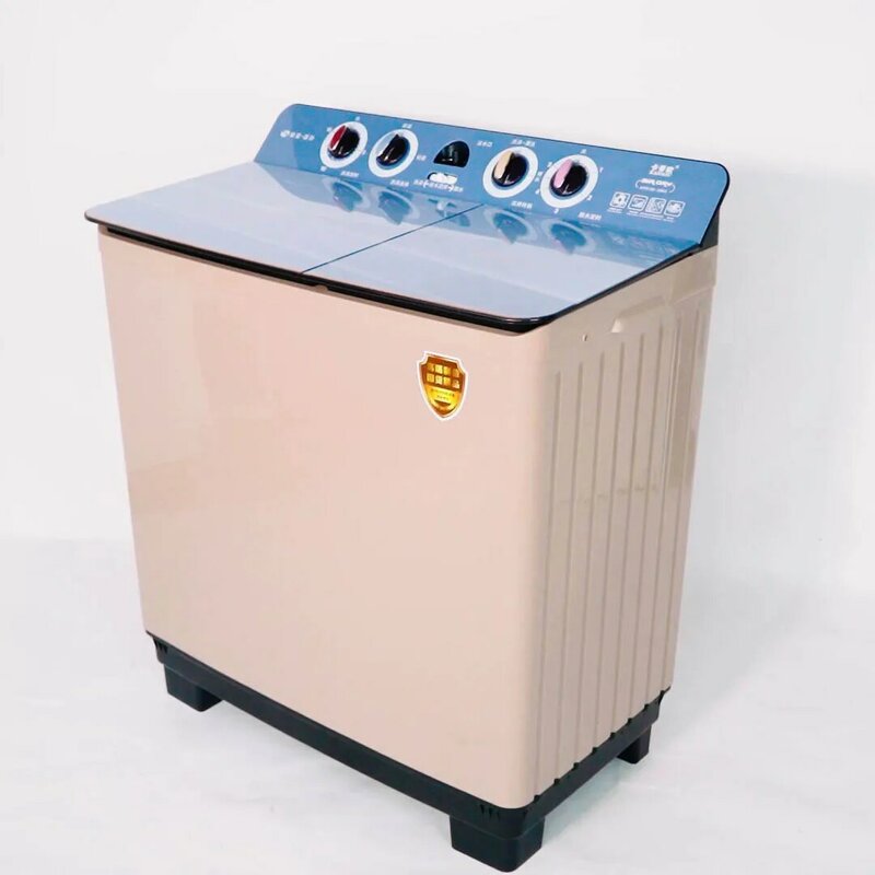 Máquina de lavar semi-automática da banheira do gêmeo 18kg com arruela e secador da cobertura de vidro