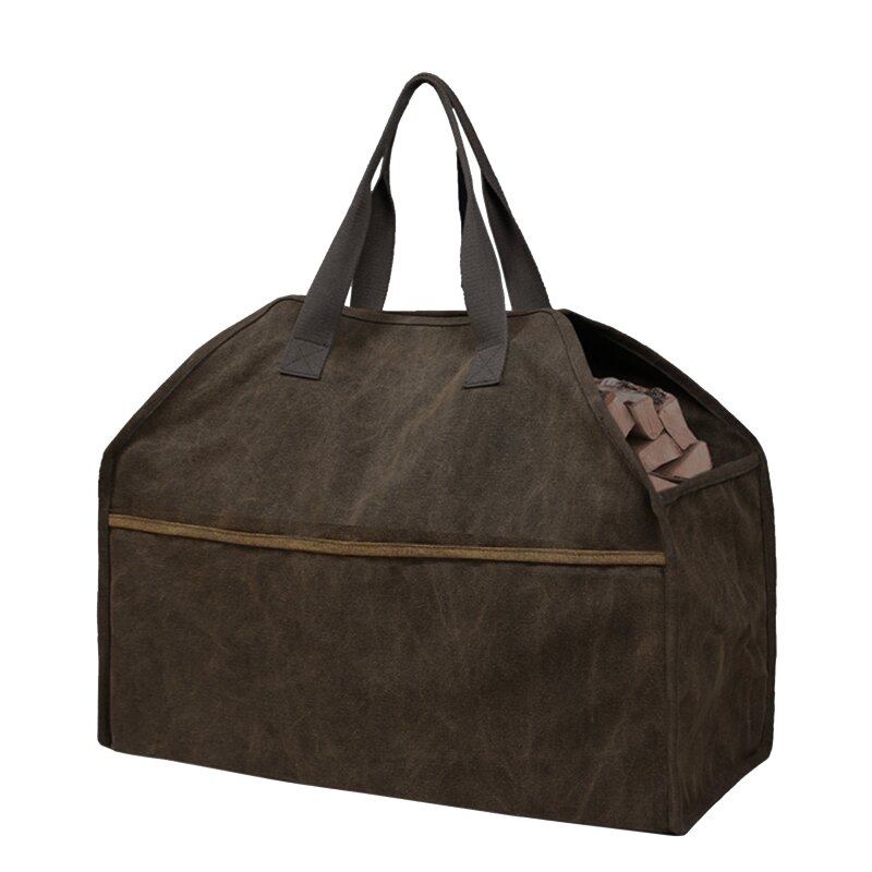 Держатель для хранения дров для переноски, холщовая сумка для дров, прочная сумка для дров, органическая сумка