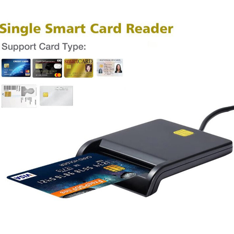 1pc USB Leitor de Cartão Inteligente micro SD/TF banco de memória eletrônico DNIE dni cidadão sim cloner conector adaptador Leitor de Cartão Id