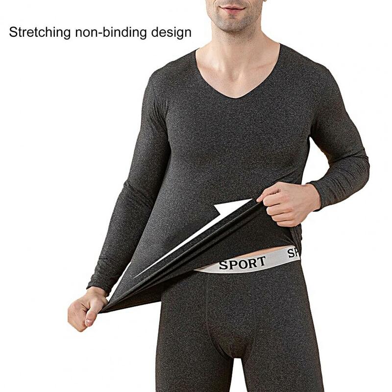 2023 New Winter Thermal Underwear Sets Men Soft Cotton Fleece-lined Stretch Men's Thermo Underwear Male Warm Long Johns Pajamas