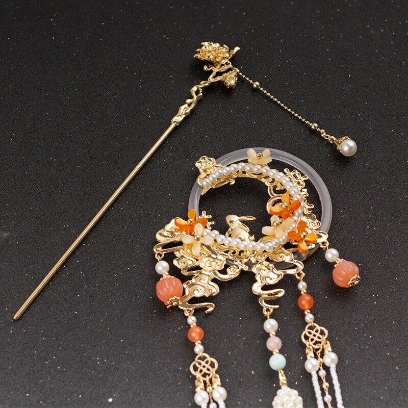 Accesorios Hanfu Retro chino, joyería Hanfu, adornos versátiles, accesorio para el cabello Hanfu para mujer, paso prohibido