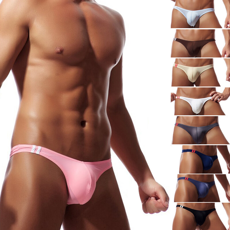 Sexy Mens Thongs G-String Briefs Low Rise Bikini Underwear T-back Underpants Jocks Tanga Pouch Knickers Sissy Exotic Lingerie