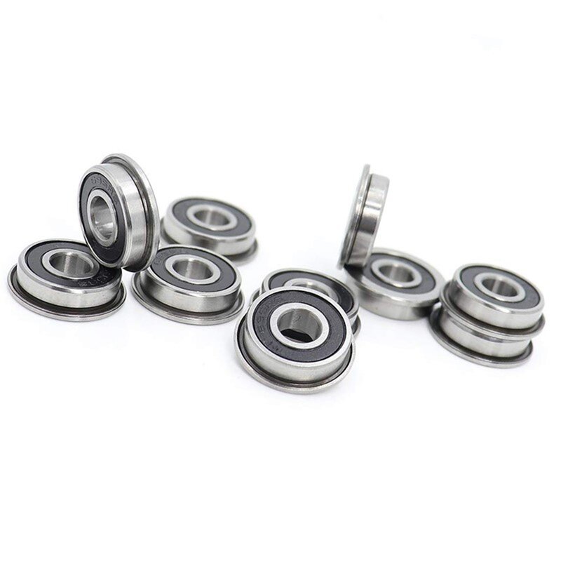 20Pcs F695-2RS Bearing 5X13x4mm Flanged Miniature Deep Groove Ball Bearings F695RS For VORON Mobius 2/3 3D Printer
