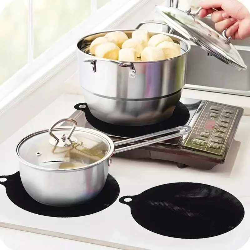 4 pçs placa de cozinha indução tapete protetor risco para fogão indução multifuncional esteiras silicone para forros fritadeira ar