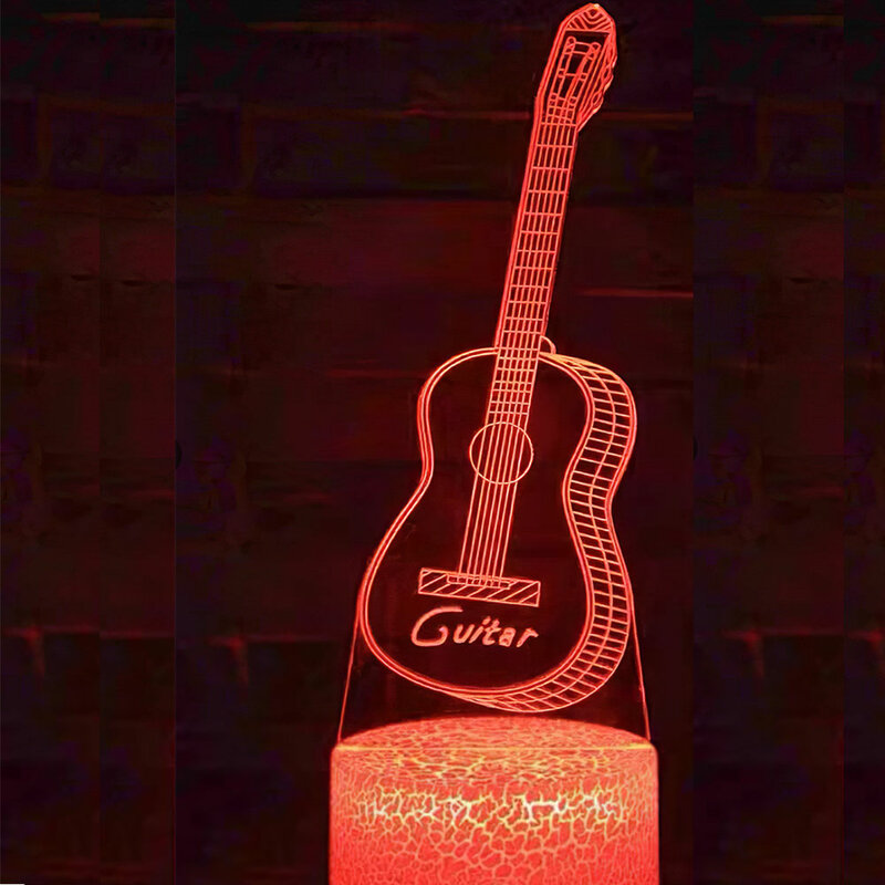 1pc strumento musicale lampada sassofono atmosfera lampada 3D Visual acrilico lampada Room Decor bambini regalo di compleanno per la decorazione della stanza