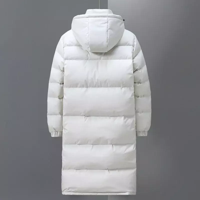 Jaket panjang pria, mantel berkerudung kasual kualitas tinggi luar ruangan anti angin musim dingin