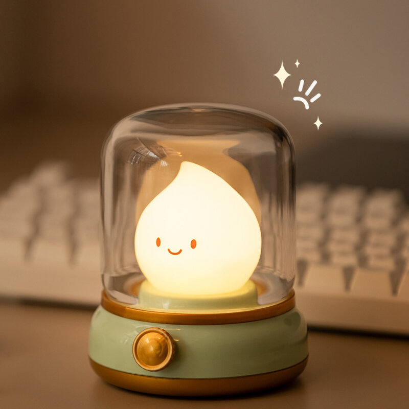 Настольная светодиодная Милая Ночная мини-лампа, креативный портативный мультяшный Настольный светильник с USB-зарядкой для кофейного бара, домашнего декора, отеля, спальни