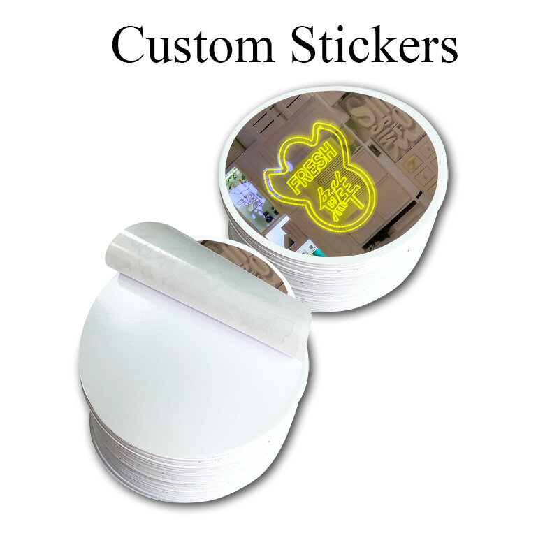Custom Vinyl Sticker Personalized Logo Aesthetic Sticker Adhesive Paper Label for DIY Gift Packaging Envelope Seal