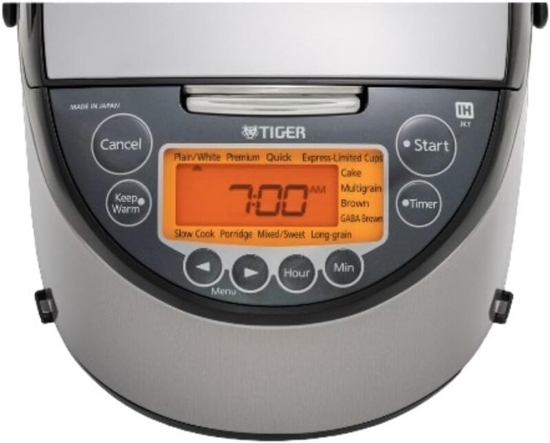 Tiger JKT-D multifunktion ale Induktion heizung (ih) elektrischer Reiskocher mit 12 Koche in stellungen (silber schwarz)