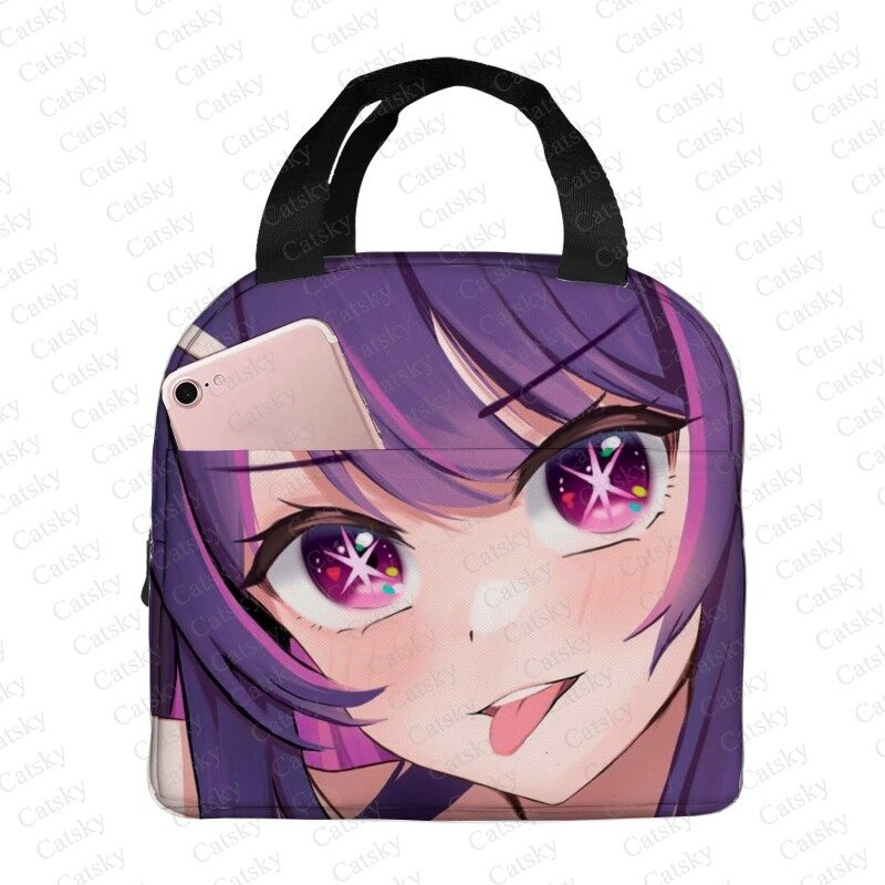 Oshi No Ko  anime Portable Aluminum Foil Thickened Insulated Lunch Bag Insulated Lunch Bag Waterproof Insulated Lunch Tote Bag