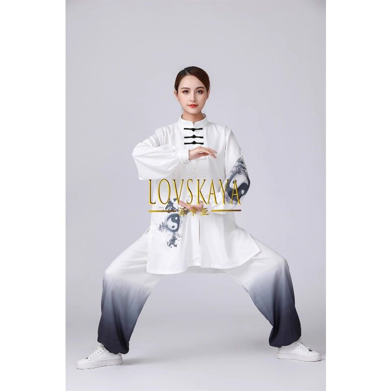 Chinese style Tai Chi suit men women new embroidered and painted martial arts character competition performance costumes