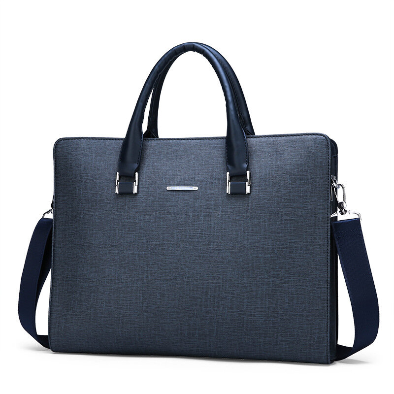 2023 New Business Men's Bag Travel Horizontal Briefcase PU Leather Single Shoulder Diagonal Computer Bag