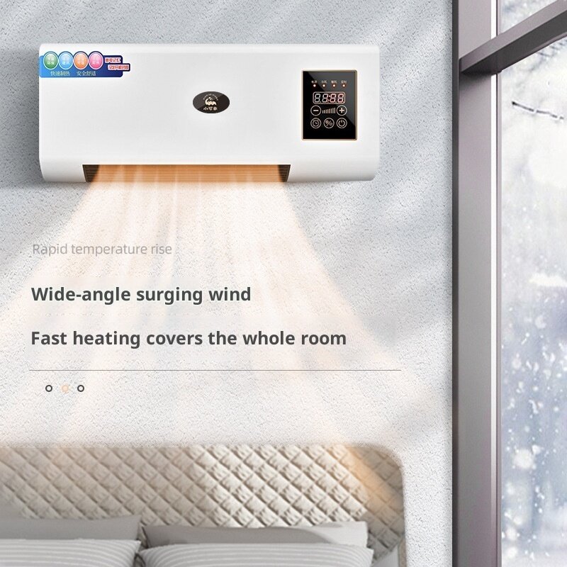 เครื่องทำความร้อนในบ้านแบบพกพาเครื่องทำความร้อนในห้องน้ำเครื่องปรับอากาศขนาดเล็กแบบ Dualuse เครื่องทำความร้อนใน dinding kamar tidur