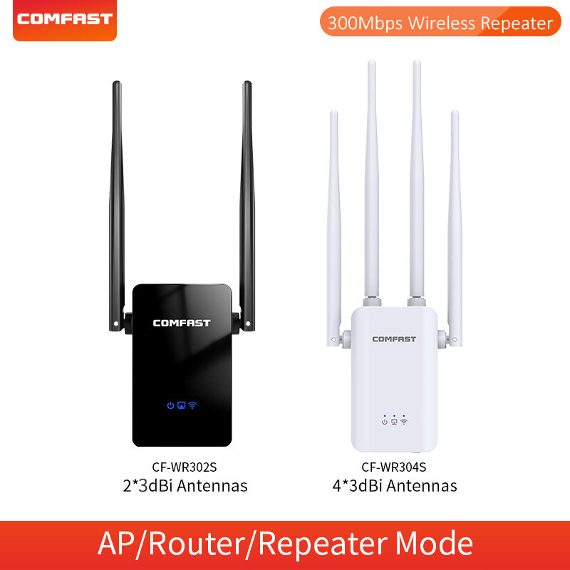 Repetidor Wifi de 300Mbps para el hogar, enrutador extensor de señal de antena 11N, amplificador de rango inalámbrico, 2,4 Ghz