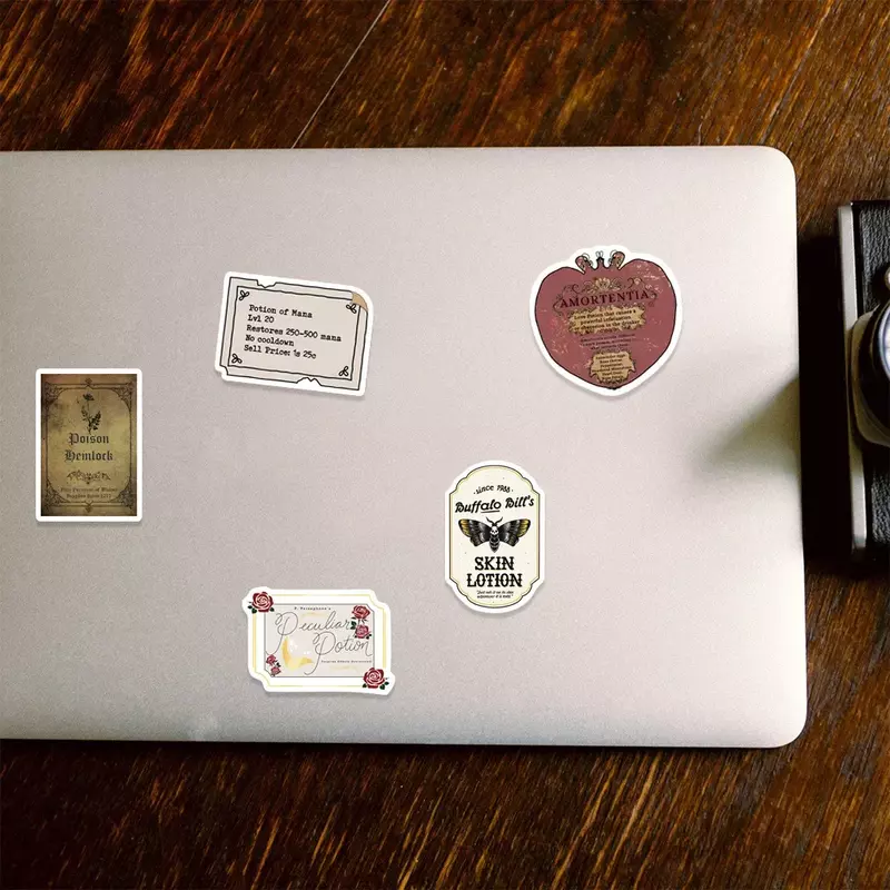 Adesivos estilo retro para laptop, telefone, guitarra, skate, mala, manual, decalques impermeáveis, 50pcs