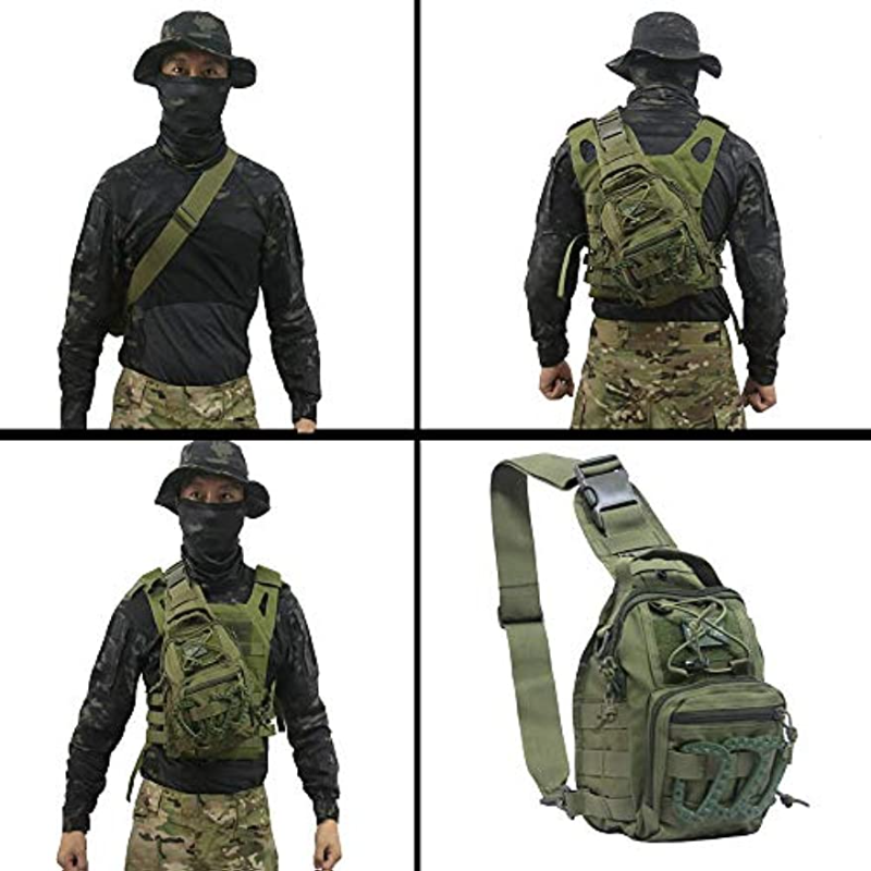 YUNFANG-mochila táctica militar para deportes al aire libre, bolsa de pecho pequeña con eslinga adecuada para viajar, senderismo, Camping, ciclismo y pesca