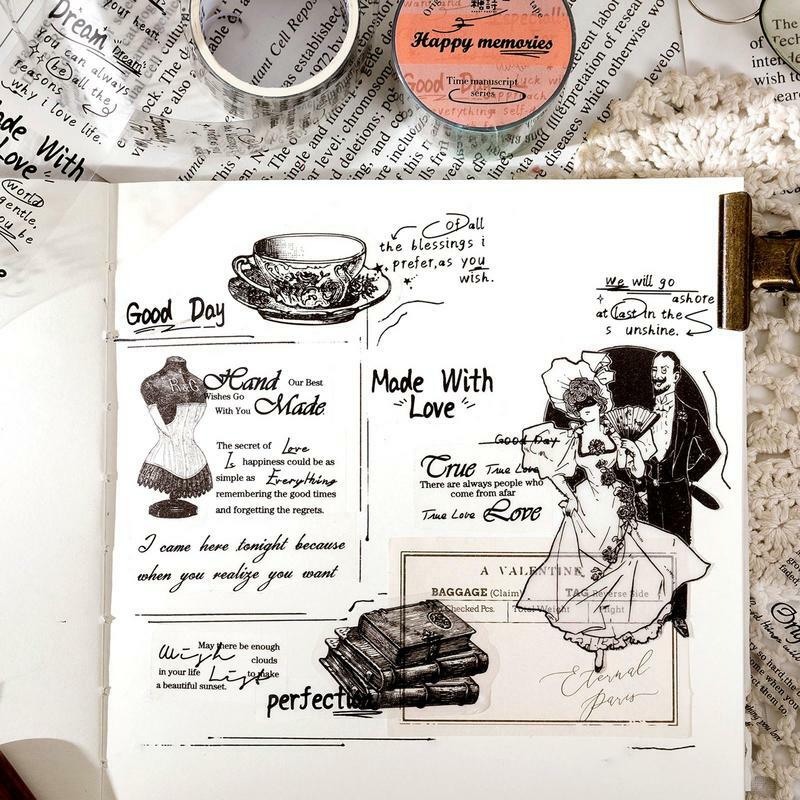 Vintage Tape Arts & Crafts Tape dekorative Tape Journal liefert Klebe journal liefert antike Scrapbooking-Bänder für