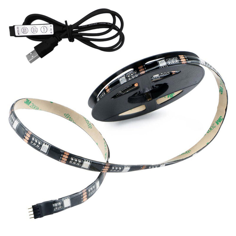 Bande lumineuse LED RVB avec télécommande, kit de rétroéclairage, télécommande manuelle, IP65, rétroéclairage de fond TV HDTV, USB, 5V