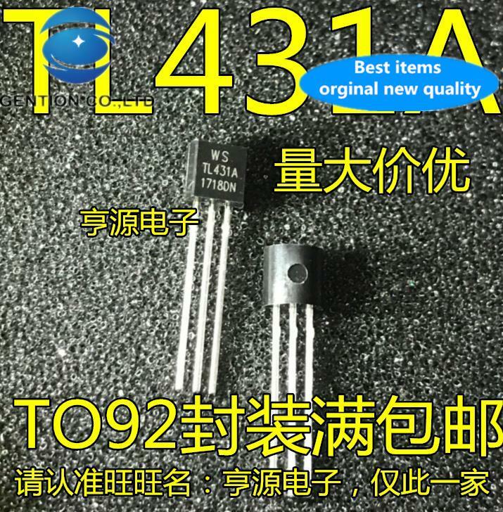 100 pz 100% nuovo transistor regolatore di tensione spina diritta originale TL431A TL431 TO-92