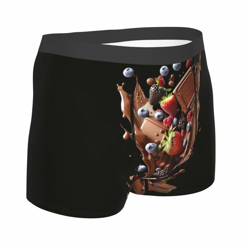 Nutty celana Boxer pria, celana dalam cetakan 3D kualitas tinggi, celana dalam cokelat untuk pria hadiah ulang tahun