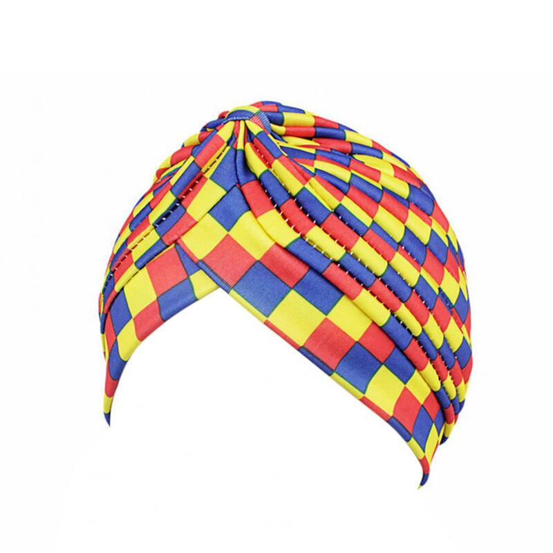 Women Hat Color Printing Polyester Women Turban Hat for Daily Wear