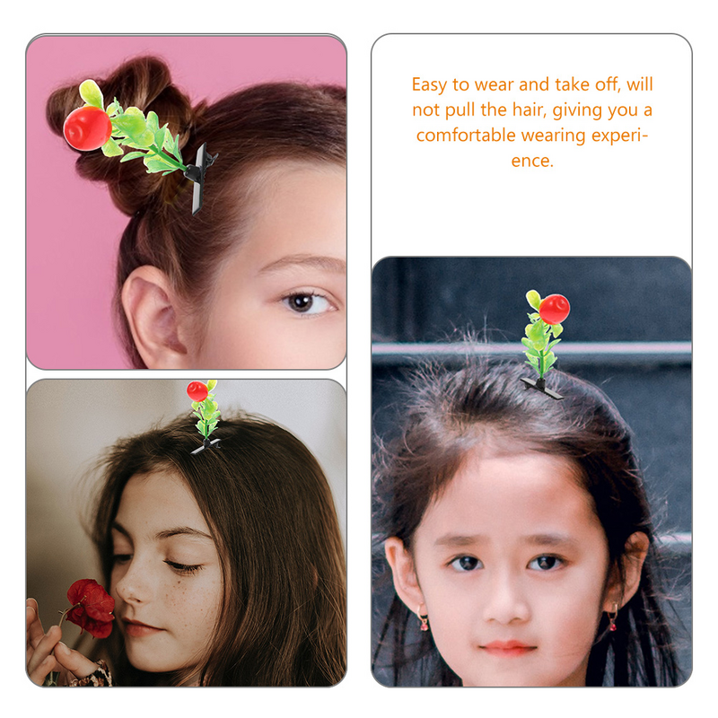 Pinzas para el pelo de plantas de simulación para niñas, horquillas creativas, hoja de seta, 30 piezas