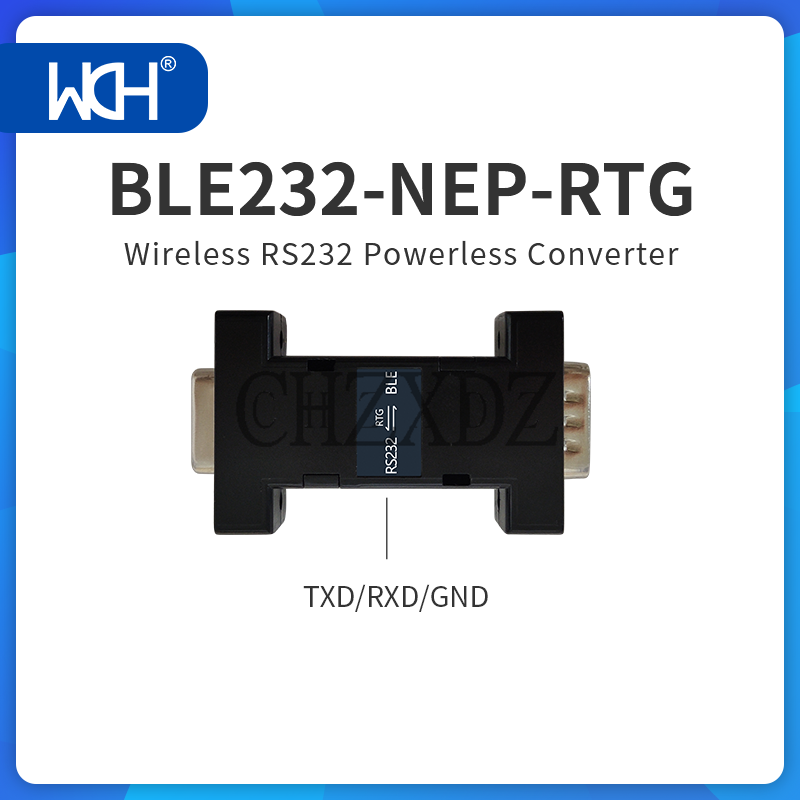BLE232-NEPワイヤレスrs232 comポートシリアルパワーフリーコンバータ、ch9140、3ピン、9ピン、db9ケーブル、ロットあたり2個、ロット5個