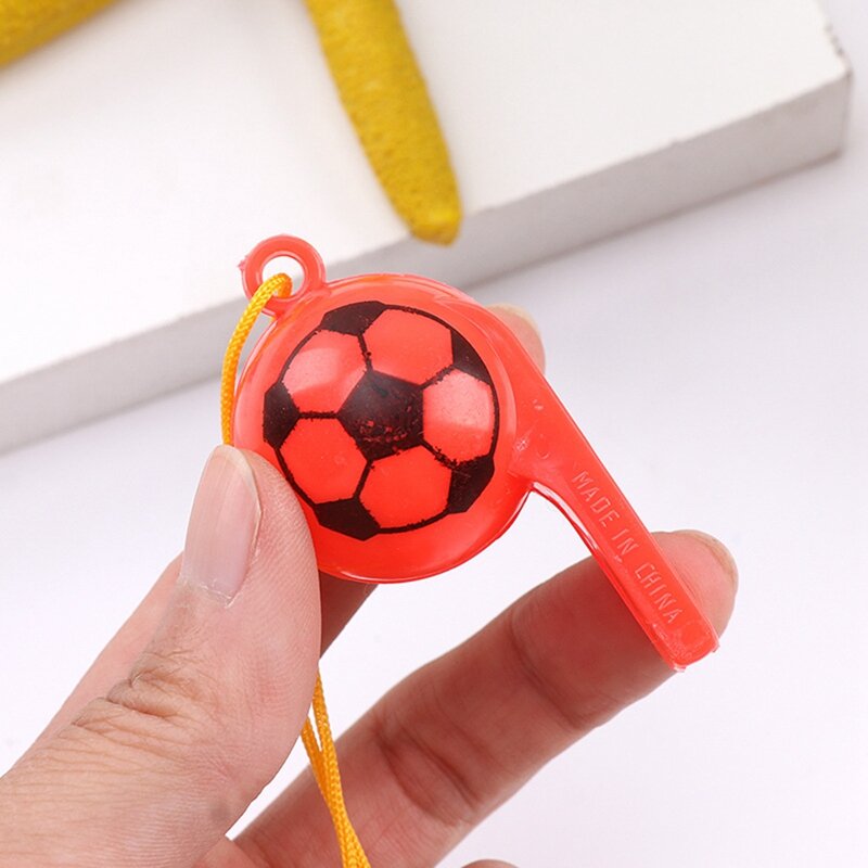 Mini silbato de animación de 25 piezas, llavero de plástico profesional para fanáticos del fútbol, baloncesto y deportes, silbatos de emergencia