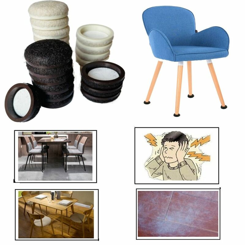 Outils de bruits SAP Couvre-pieds de chaise, antichoc, rehausseurs de meubles non alds, tapis de pied de chaise rond, tapis muet antichoc