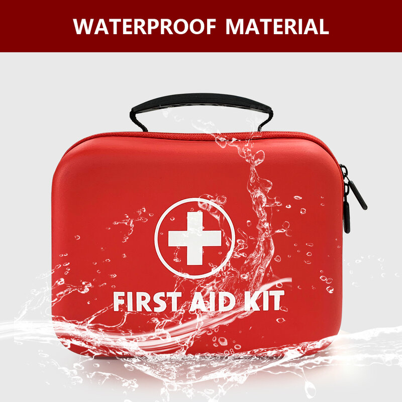 Kit completo de primeros auxilios para viaje al aire libre, caja médica pequeña para el hogar, Kit de supervivencia de emergencia para acampar, impermeable, 129 piezas