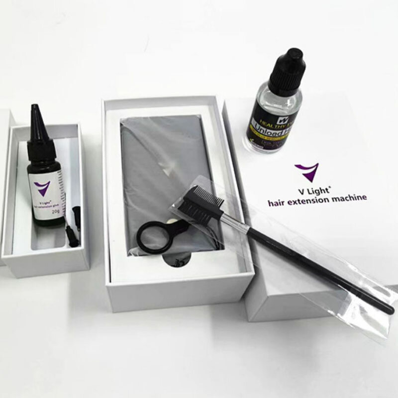V-светильник технология для наращивания волос, прозрачный клей для парика 20g V-Стандартный инструмент для быстрого наращивания волос