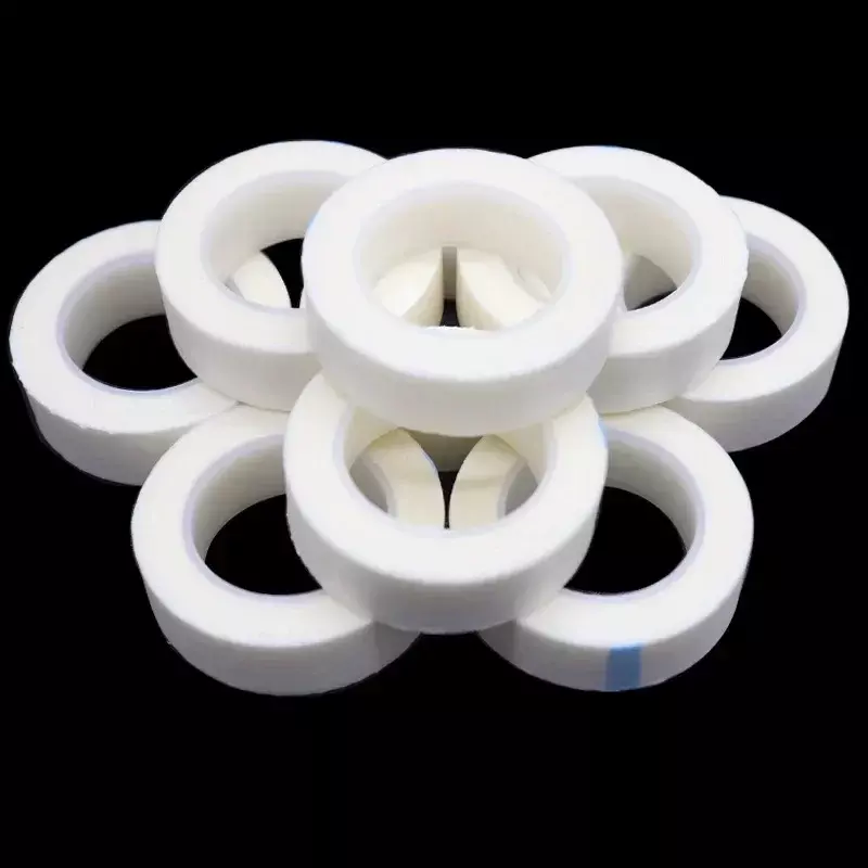 Conjunto de 3 rolos de adesivos para extensão dos cílios, primeiros socorros, adesivo, sob o olho, papel branco, isolamento, 9m