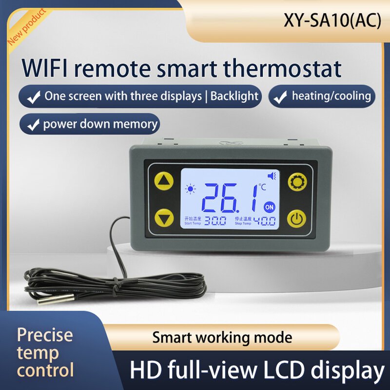 جهاز تحكم عن بعد بالواي فاي SA30 SA10 6-30 فولت 110-220 فولت وحدة تحكم في درجة الحرارة الرقمية APP جهاز إنذار لجمع درجة الحرارة