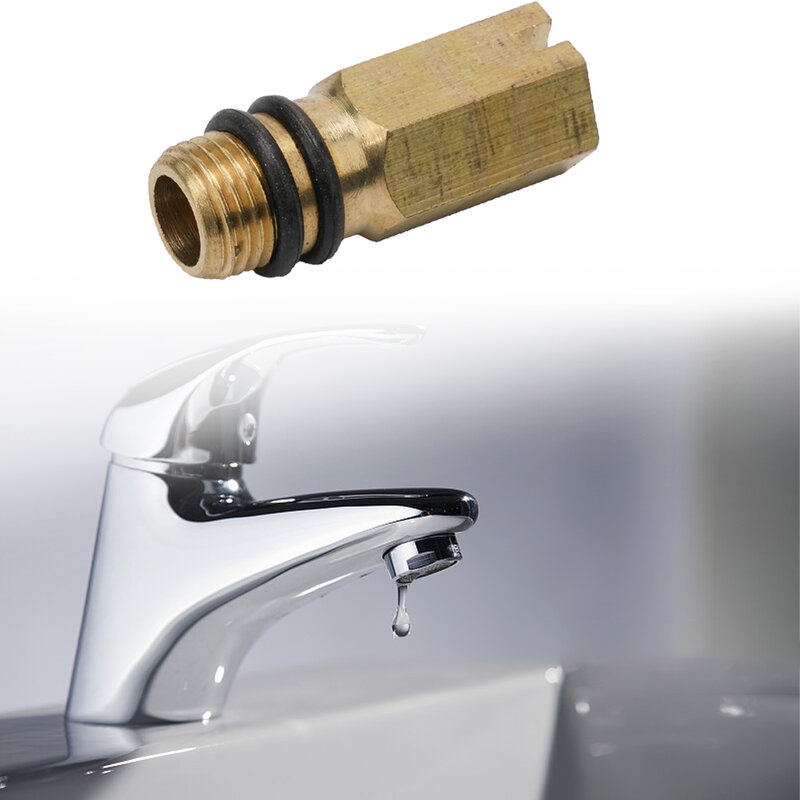 Cold & Hot Water Faucet Tap Change Single Cold Faucet Plug Refit Single Hole Hose Inlet Plug Copper Head Faucet Blanking Plug