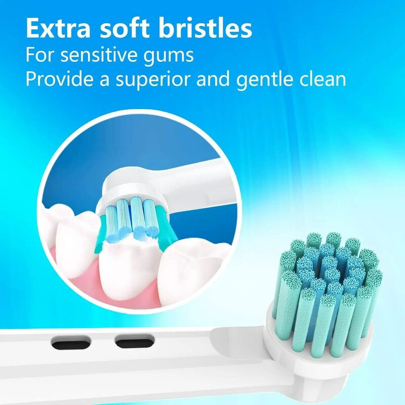4/8/12/16/20PCS Soft Bristles Fit for Sensitive Gums Care Brush Head Nozzles for Oral B Type 3756 3757 3744 3765 4729 4731 4739