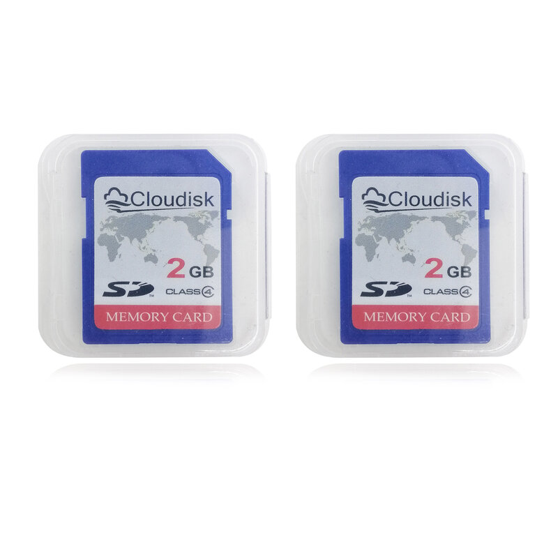 Cloudisk 2pcs SD Card 4GB 2GB 1GB World Map Motif Class 4 128MB Memory Cards for Camera