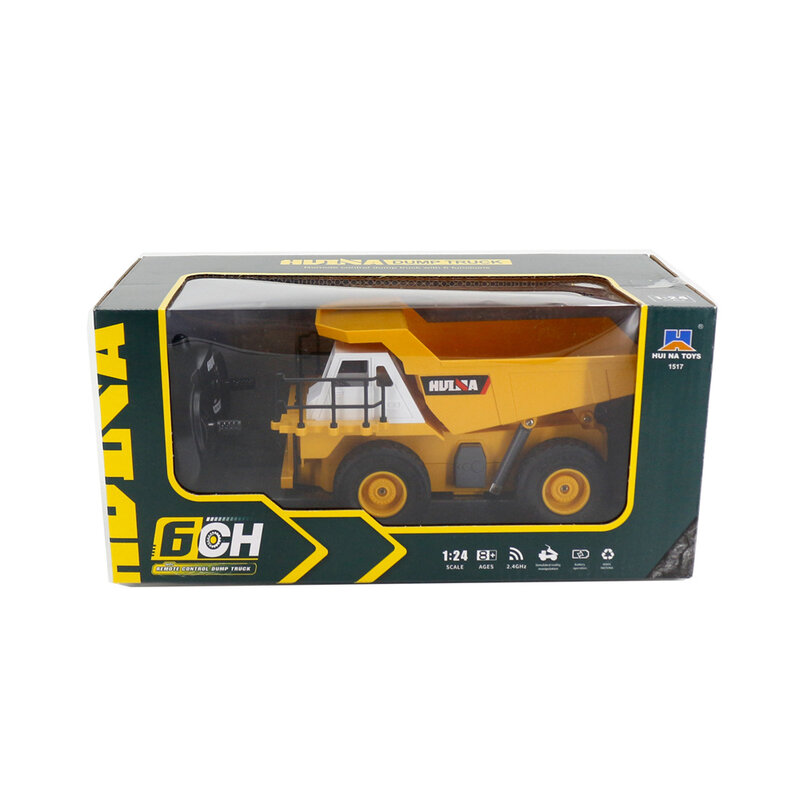 Six-channel 1:24 Remote Control Electric Simulation Tipper Trucks Engineering Vehicles Children's Toys Model Children's Gifts
